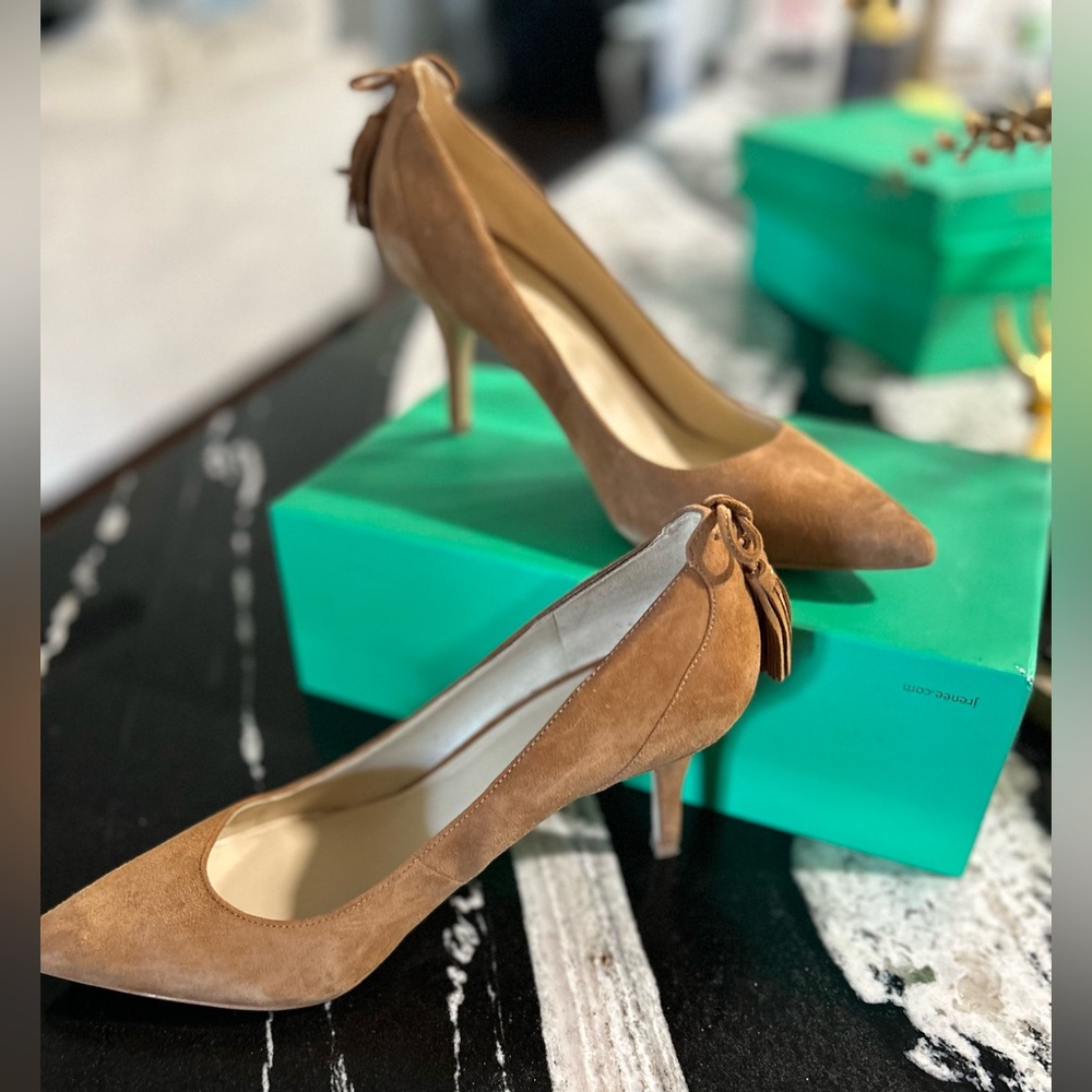 Marc Fisher Tan Suede Heels